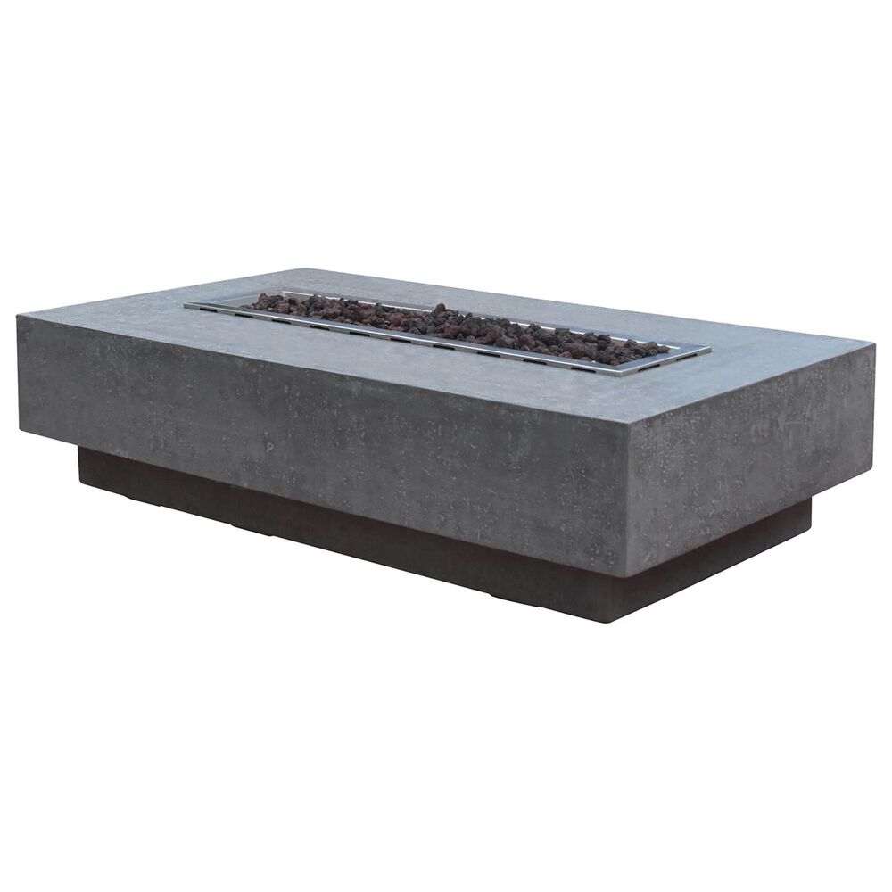 Elementi Fire Hampton Rectangle Natural Gas Fire Table in Gray, , large