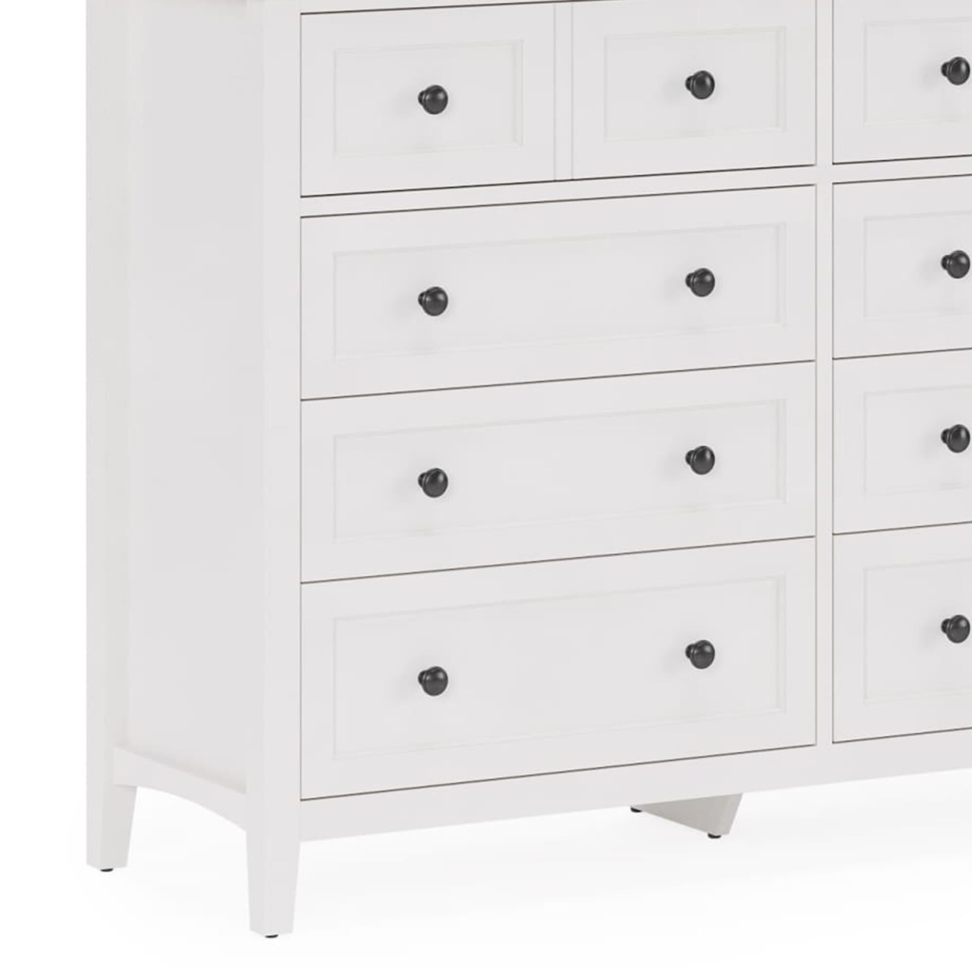 Urban Home Grace 8-Drawer Dresser with Mirror in Snowfall White