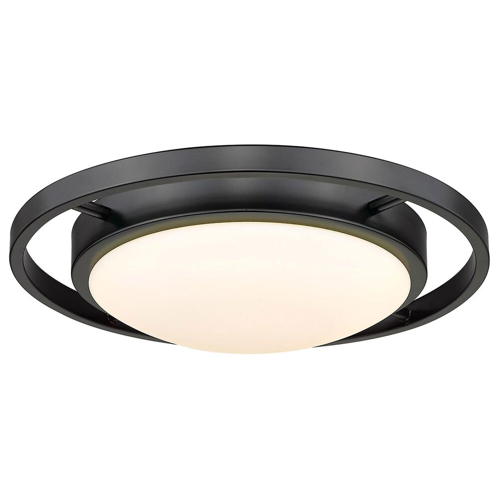 Golden Lighting 13.5" Astra Flush Mount in Matte Black, , large
