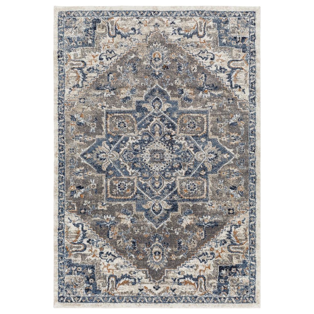 Surya Tuscany 7"10" Square Denim, Brown and Gray Area Rug, , large