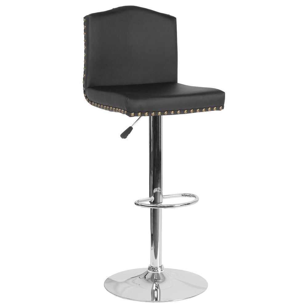 Flash Furniture Bellagio Adjustable Barstool in Black, , large