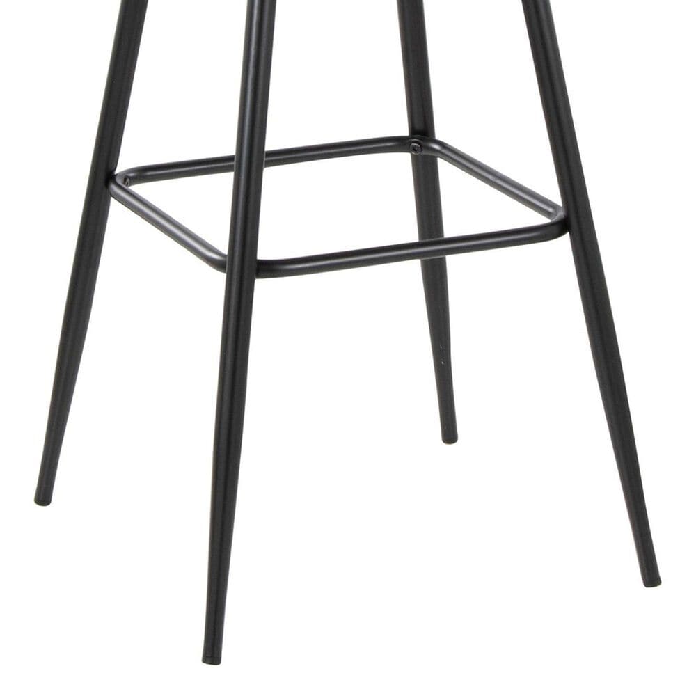 Lumisource Margarite Barstool with Brown Cushion in Black &#40;Set of 2&#41;, , large