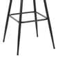 Lumisource Margarite Barstool with Brown Cushion in Black (Set of 2), , large