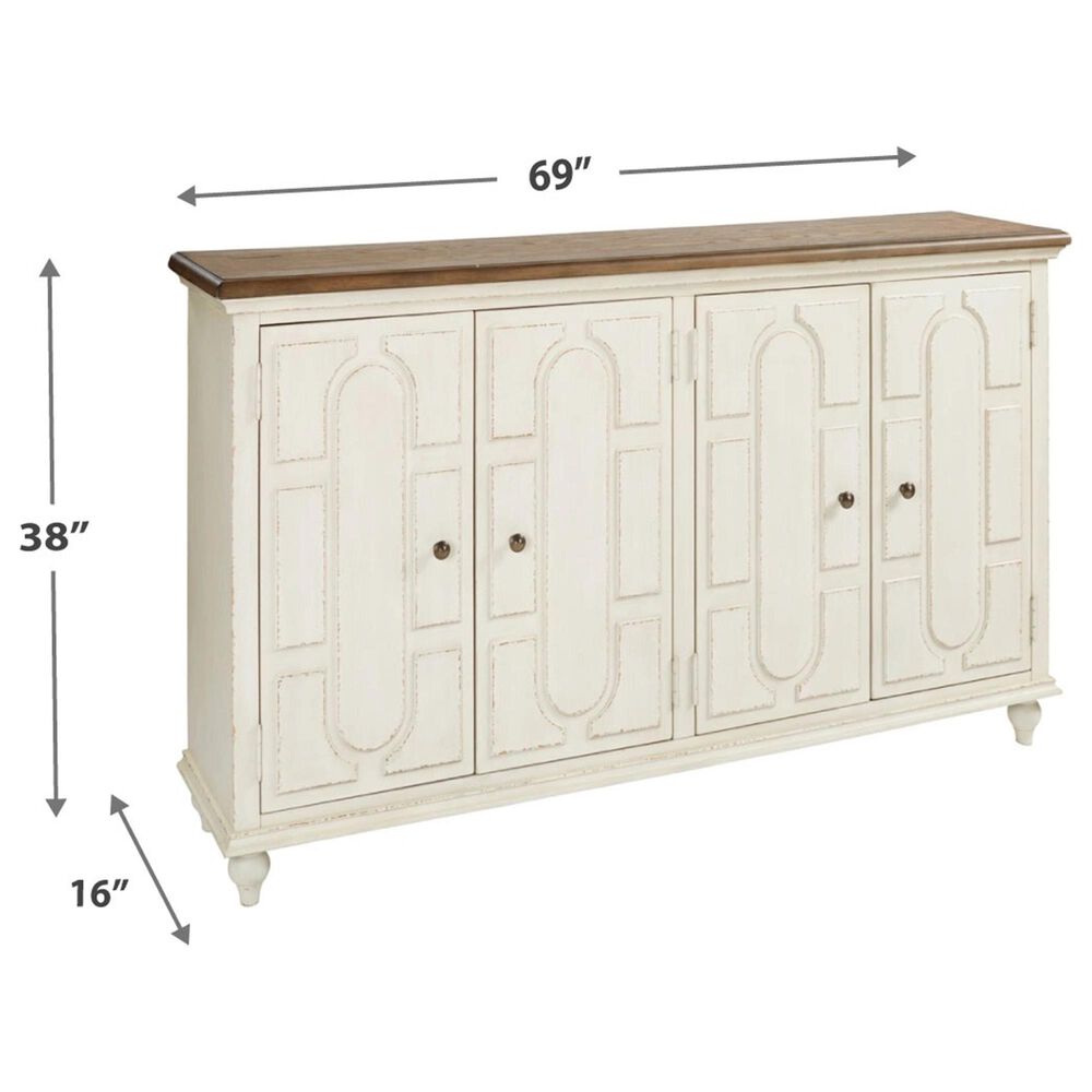 Ashley Roranville Accent Cabinet in Antique White and Brown, , large