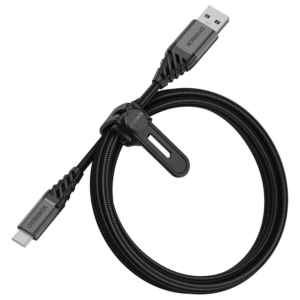 Otterbox Premium USB-C to USB-A 1 meter Cable in Dark Ash Black, , large