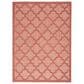 Nourison Easy Care 8" x 10" Coral and Orange Indoor/Outdoor Area Rug, , large