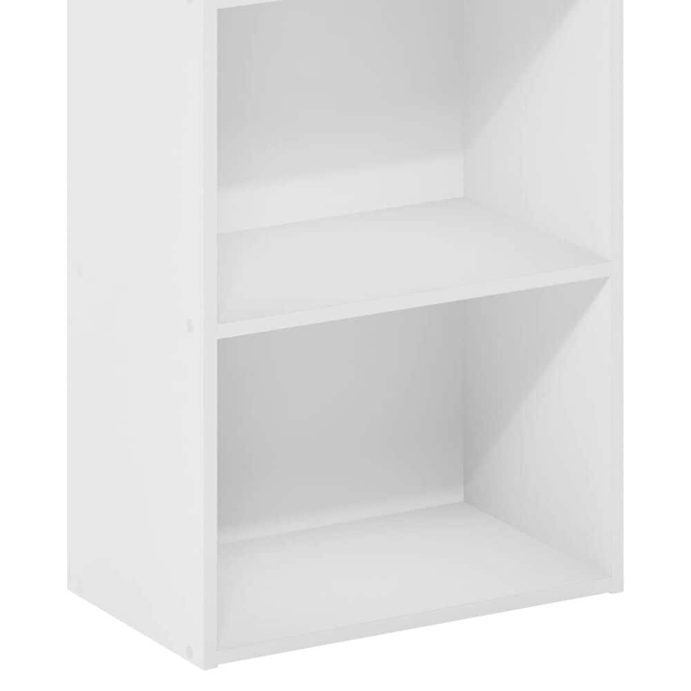 HOMLUX 3-Tier Open Shelf Bookcase in White, , large