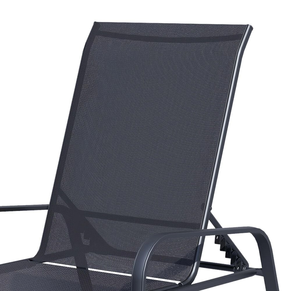 Redline Creation Inc. Patio Chaise Lounge in Black, , large