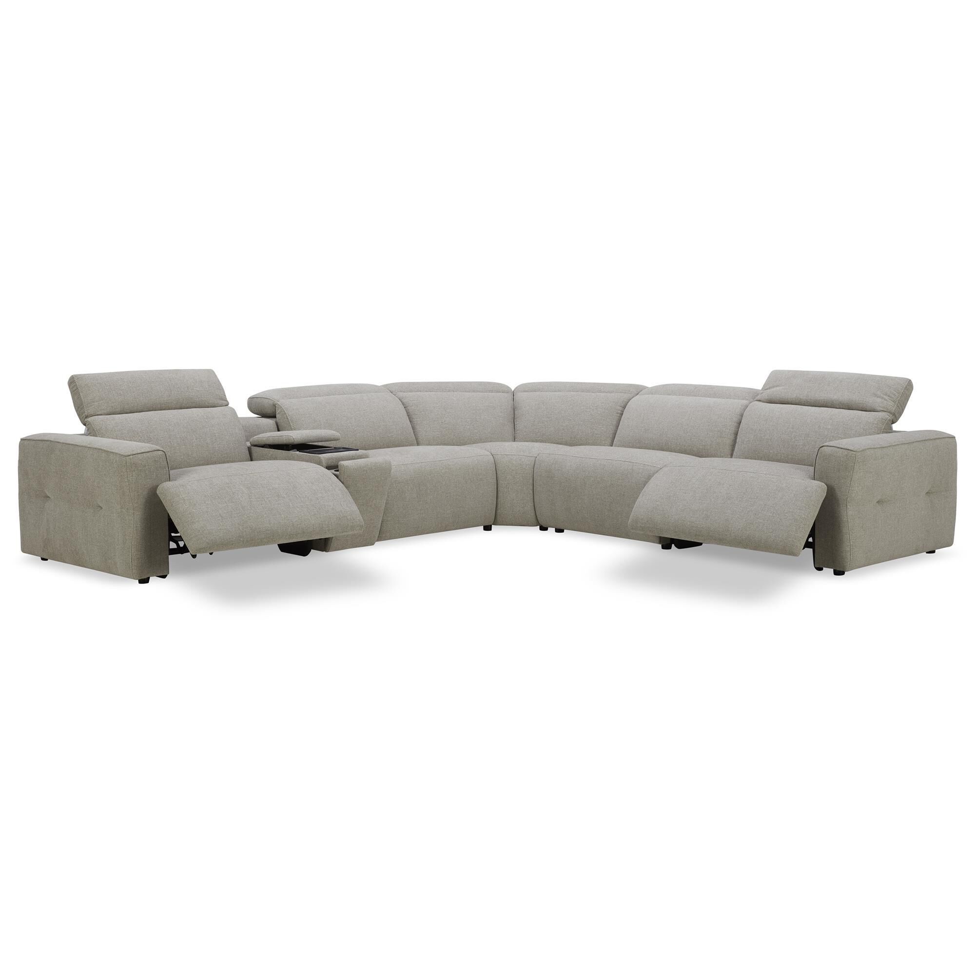 Interlochen 6-Piece Power Reclining Sectional in Brent Sand