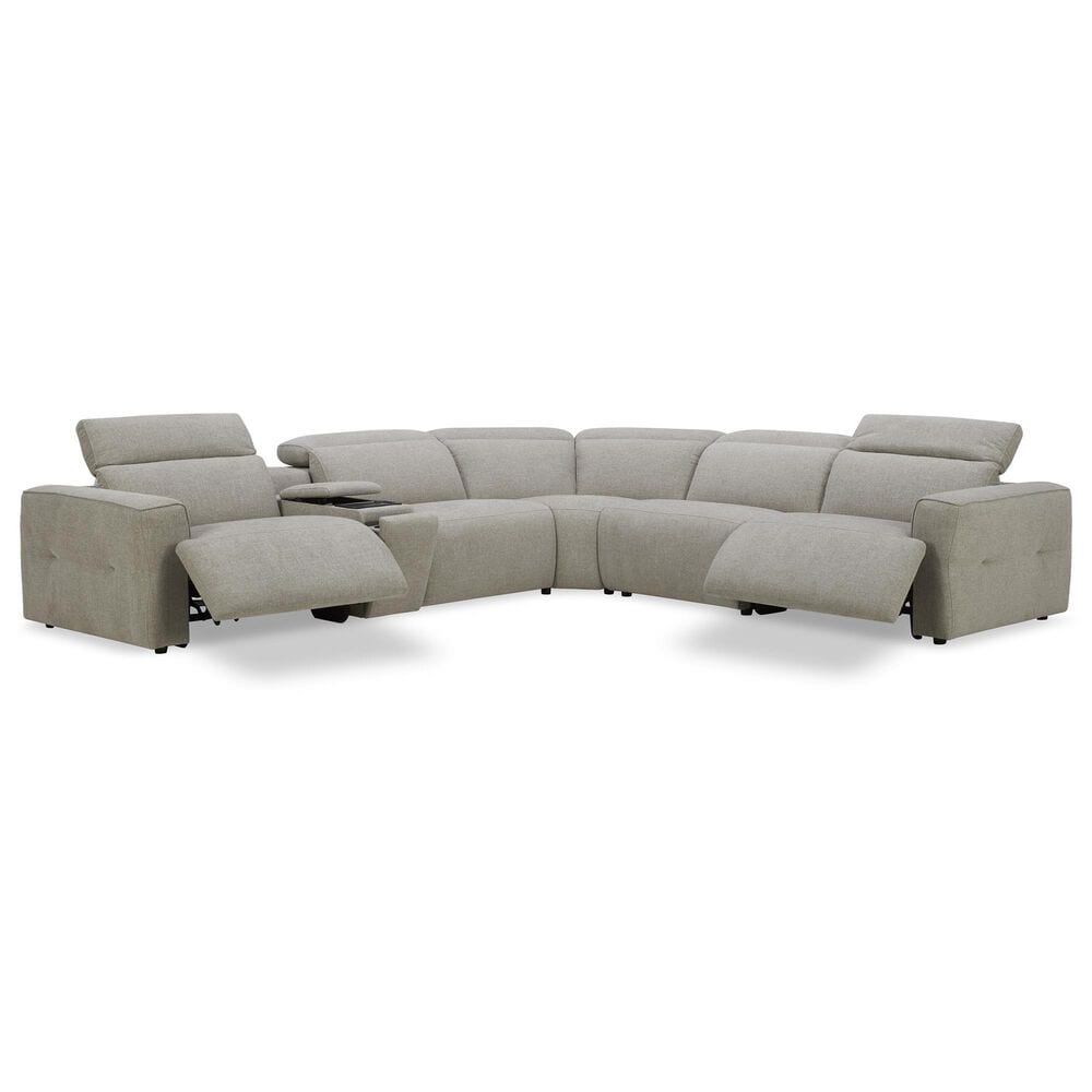 Interlochen 6-Piece Power Reclining Sectional in Brent Sand, , large