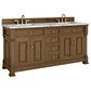James Martin Vanities Brookfield 72" Double Bathroom Vanity in Honey Oak with 3cm Carrara White Marble Top and Rectangular Sinks, , large