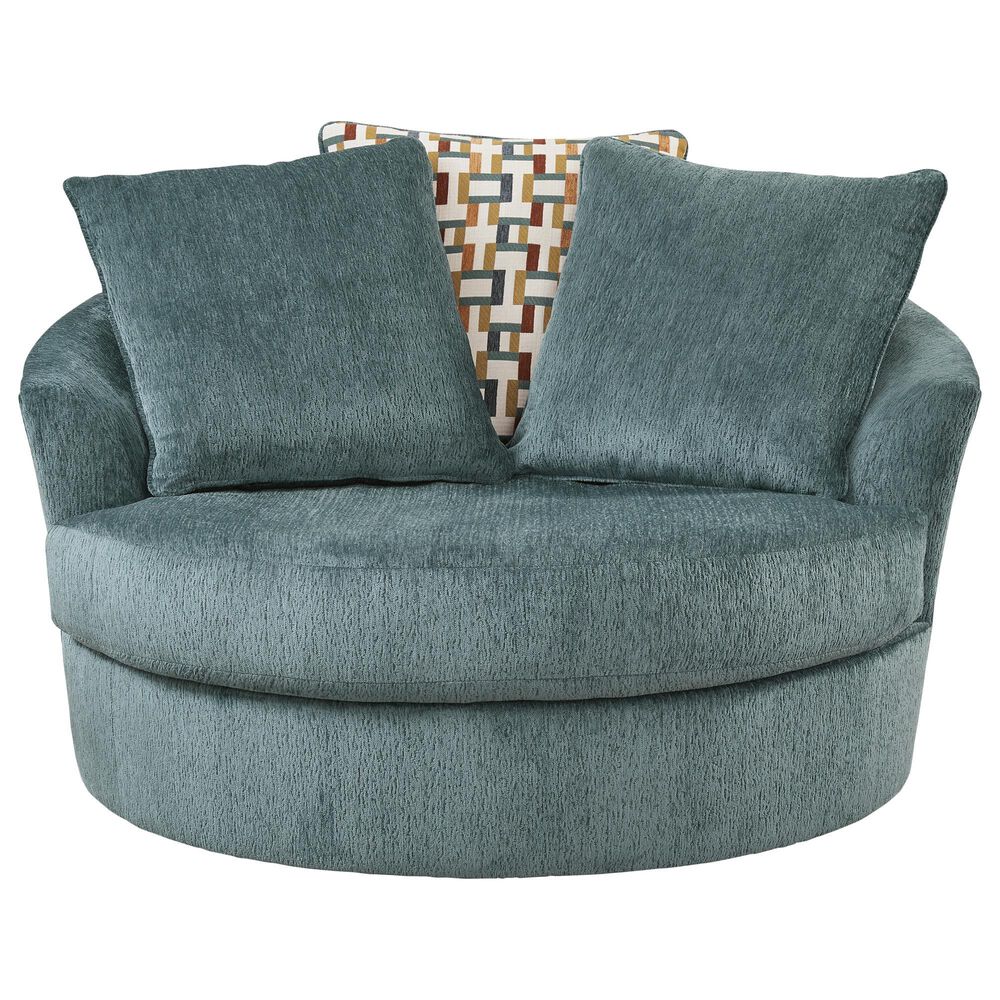 Ashley Laylabrook Oversized Swivel Accent Chair Teal, , large