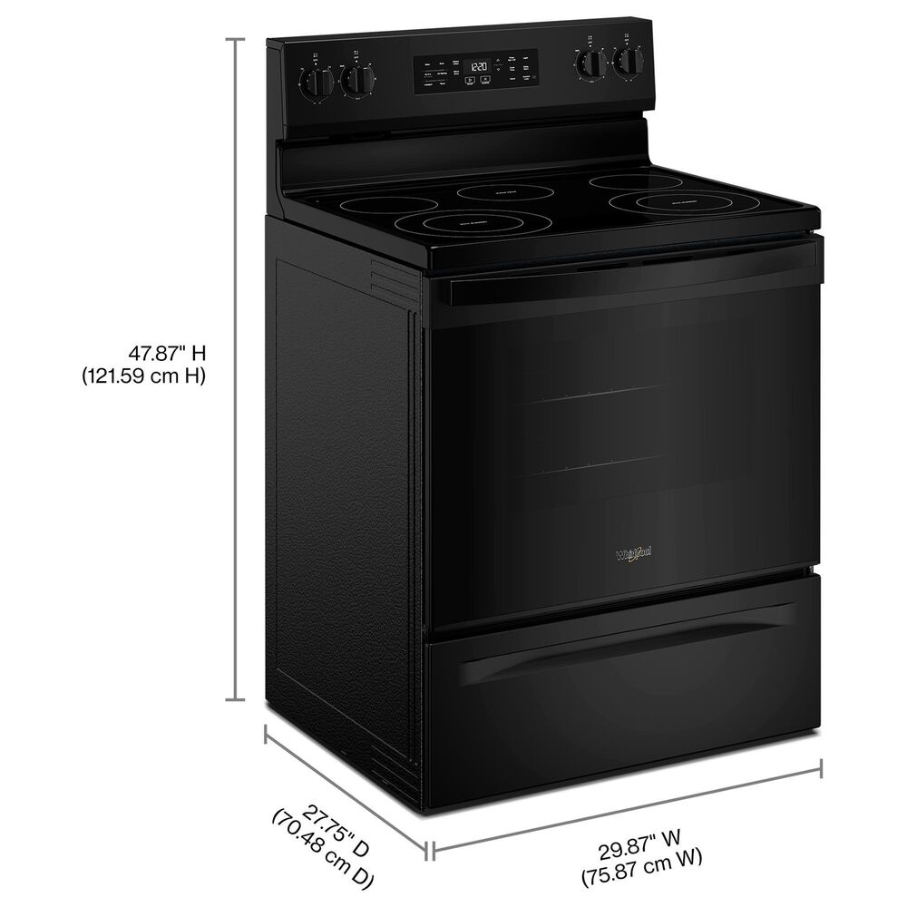 Whirlpool 5.3 Cu. Ft. Freestanding Electric Range in Black, , large