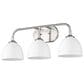 Golden Lighting Zoey 3-Light Bath Vanity in Pewter and White, , large