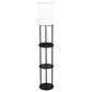 Adesso Charging Station Shelf Floor Lamp with Outlets + USB in Black, , large