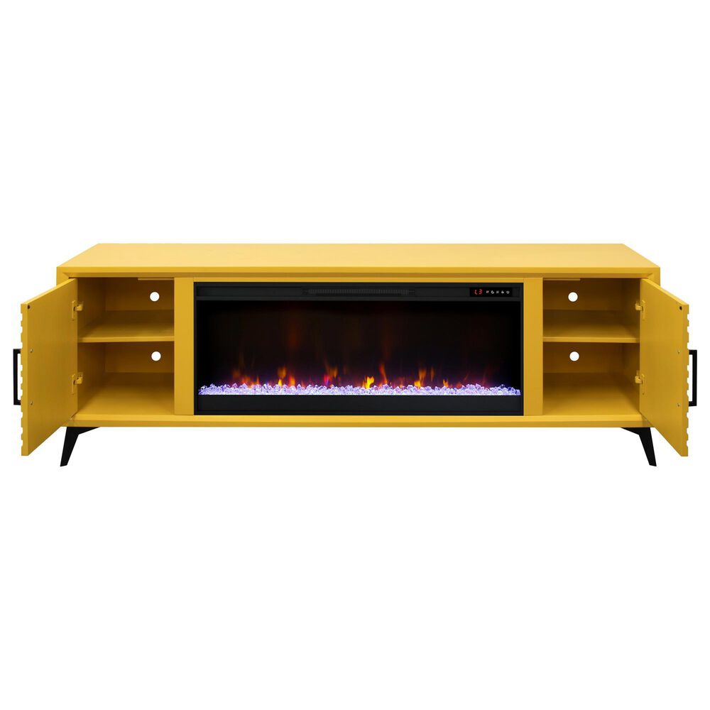 Endress International Malibu 78" Fireplace TV Stand in Lemon, , large