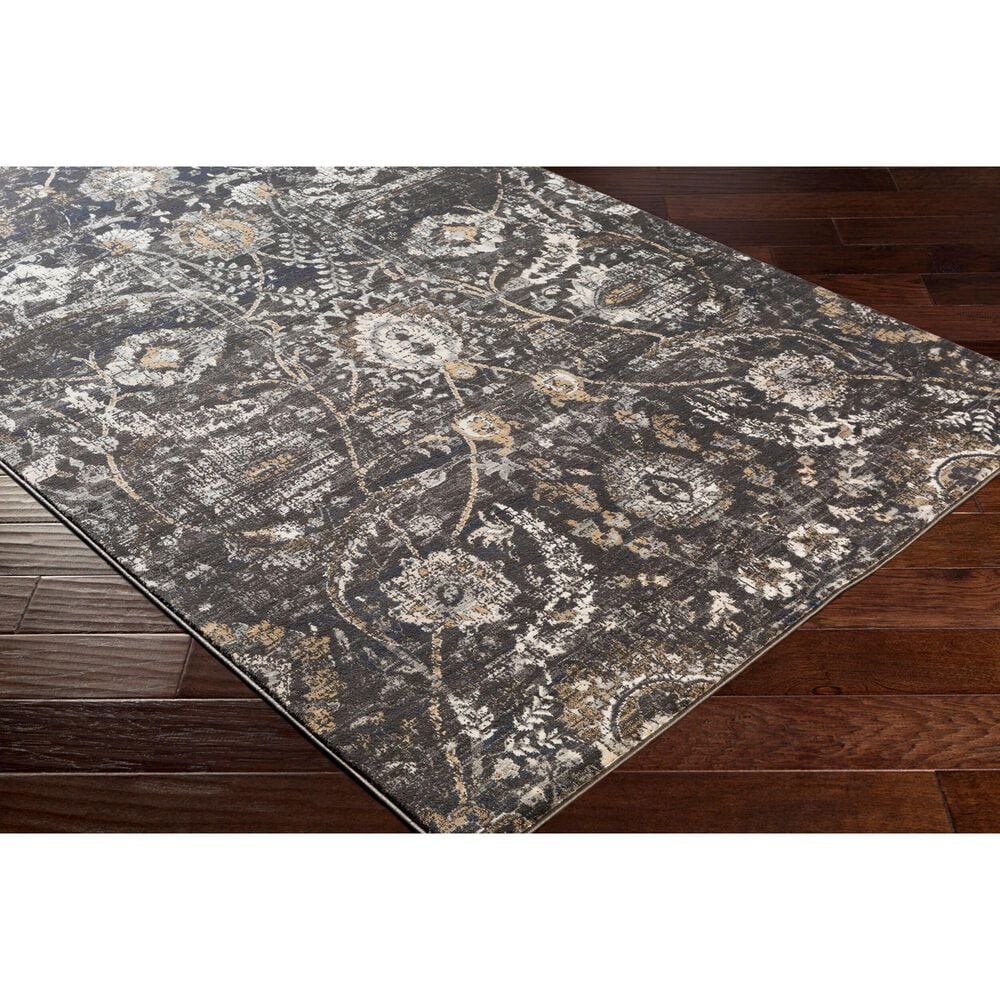 Surya Indigo 8&#39;7&quot; x 12&#39;4&quot; Black, Charcoal, Mustard, Beige and Off-White Area Rug, , large