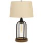 Cal Lighting Ciney Table Lamp in Black and Wood, , large