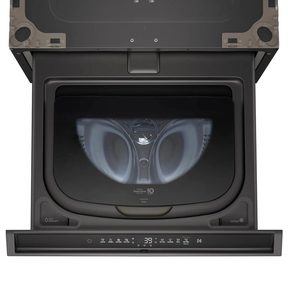LG Signature 1 Cu. Ft. SideKick Pedestal Washer in Brushed Black Steel, , large