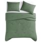 Pem America Crinkle Garment 3-Piece Full/Queen Comforter Set in Green, , large