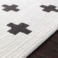 Surya Moroccan Shag MCS-2306 2" x 3" Black and White Area Rug, , large