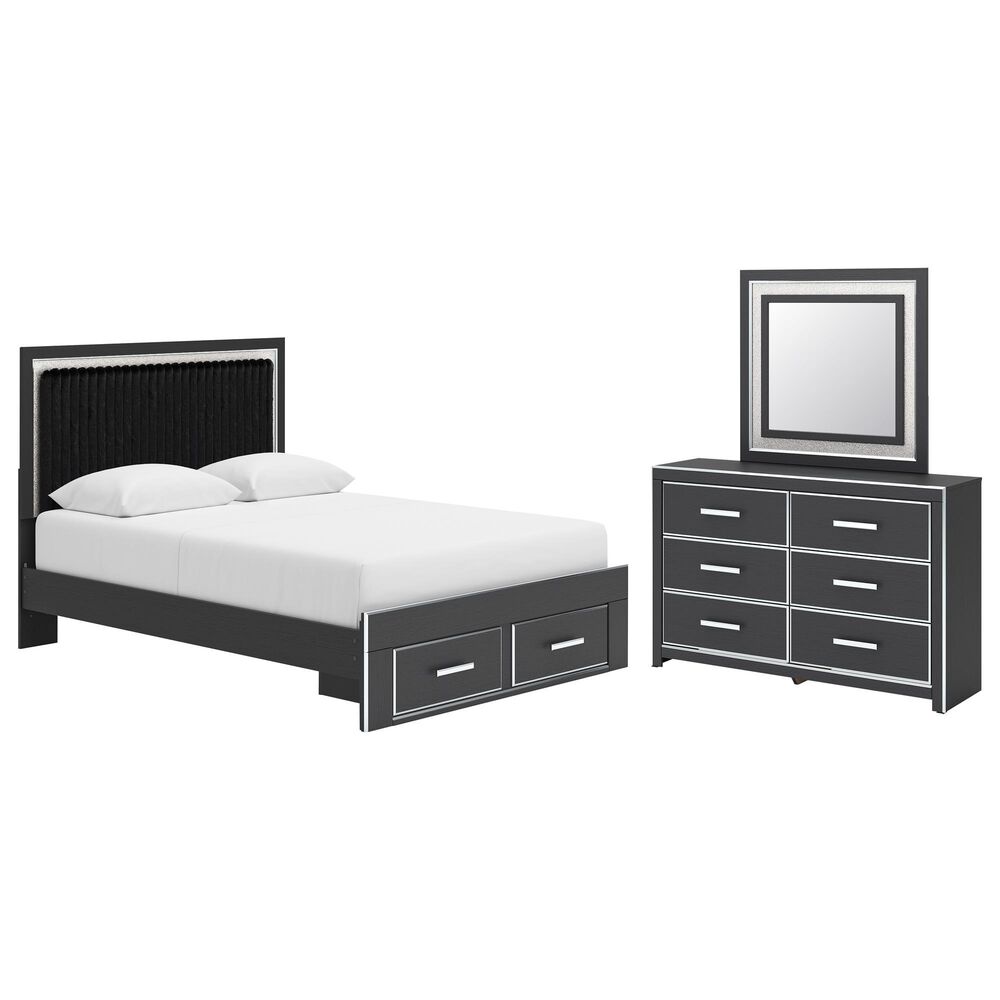 Ashley Zuraleus 3-Piece Queen Storage Bedroom Set in Matte Black, , large