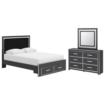 Ashley Zuraleus 3-Piece Queen Storage Bedroom Set in Matte Black, , large