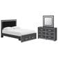 Ashley Zuraleus 3-Piece Queen Storage Bedroom Set in Matte Black, , large