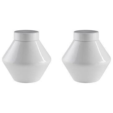 Ashley Domina 8" Jar in White (Set of 2), , large