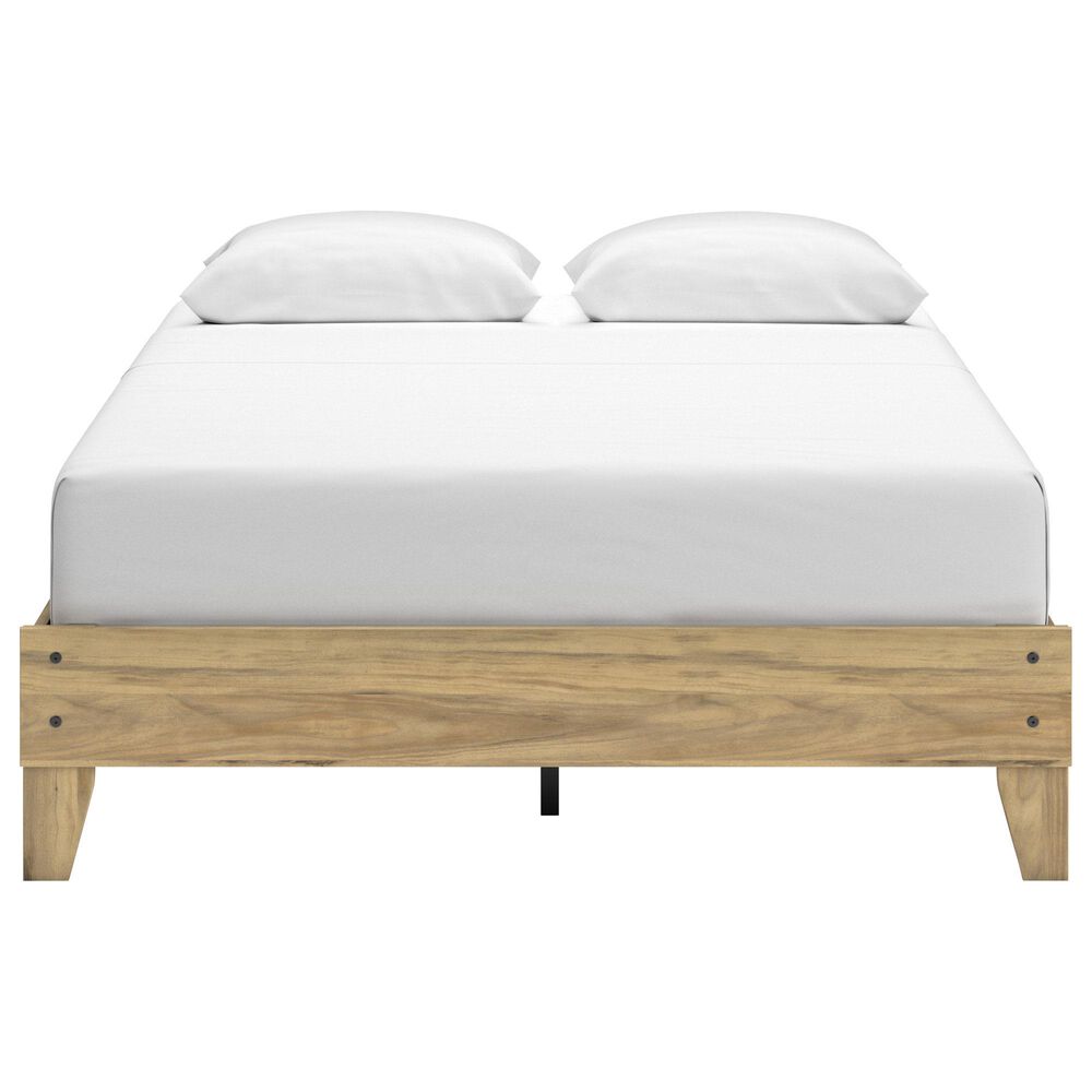 Ashley Bermacy Queen Platform Bed in Light Brown, , large