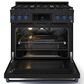 THOR KITCHEN Gordon Ramsay 6 Cu. Ft. 36" Professional Liquid Propane Range with Navy Blue Handle Kit in Black, , large