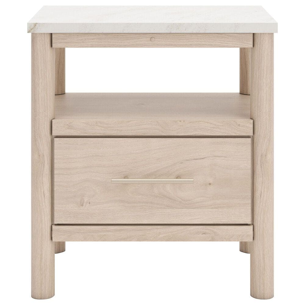 Ashley Cadmori 1-Drawer Nightstand in Brown and White, , large