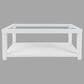 Waltham Urban Icon Rectangular Cocktail Table in Polished White, , large