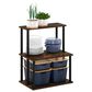 HOMLUX Turn-N-Tube 3-Tier Toolless Kitchen Storage Shelf in Amber Pine and Black, , large
