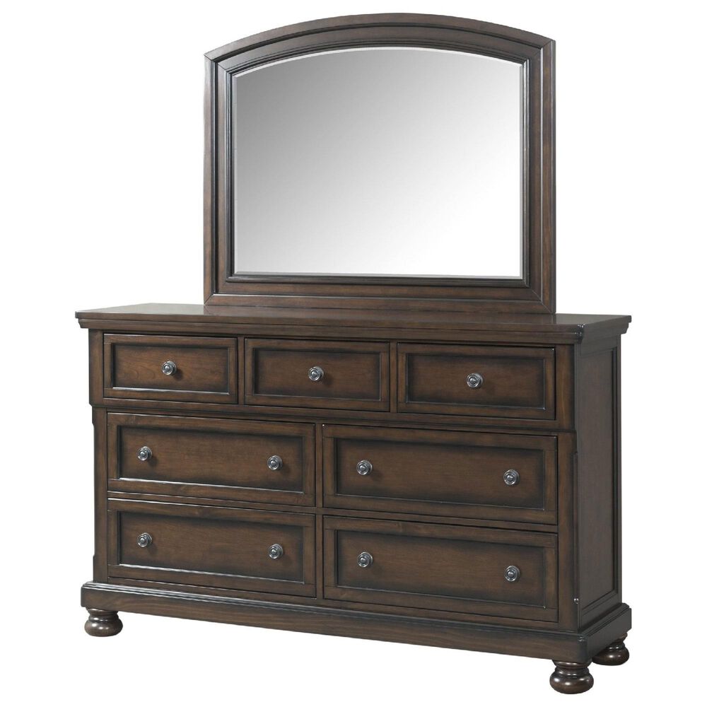 Mayberry Hill Kingston 4-Piece King Bedroom Set in Dark Walnut, , large