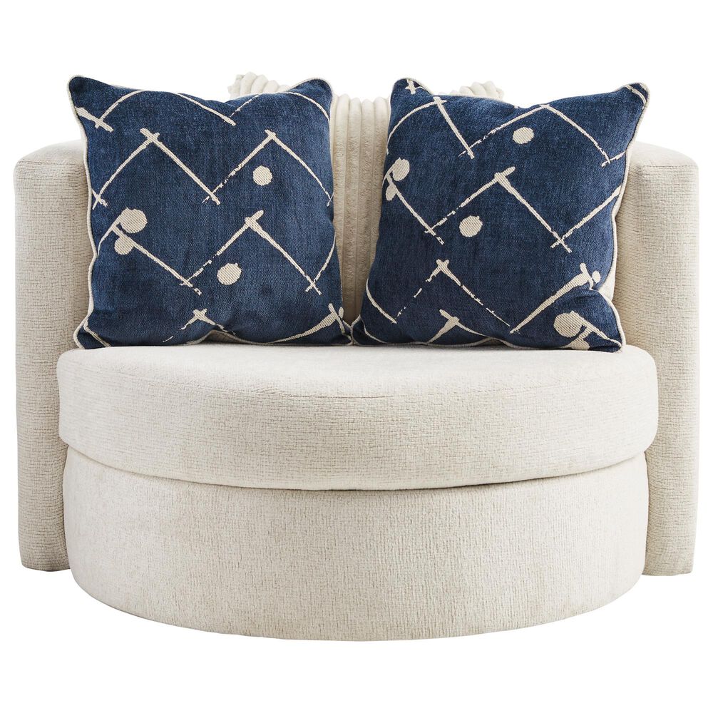 Ashley Padova Swivel Accent Chair in Ivory, , large