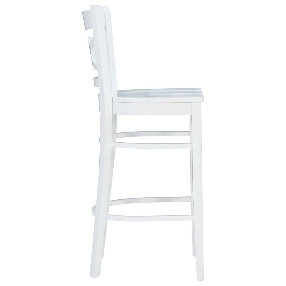 Linon Home Decor Teresa Bar Stool in White, , large