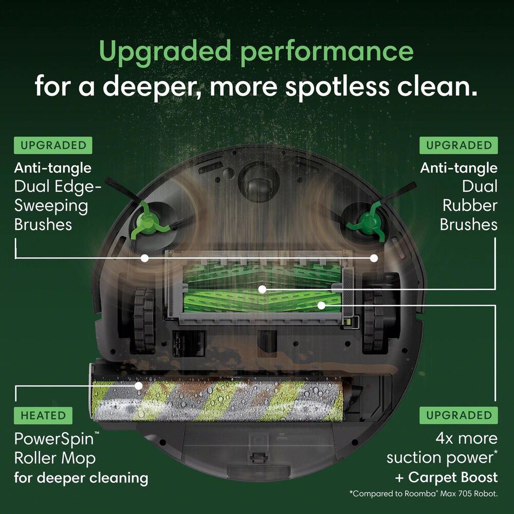 iRobot Roomba Max 775 Combo Robot and AutoWash Dock in Black, , large