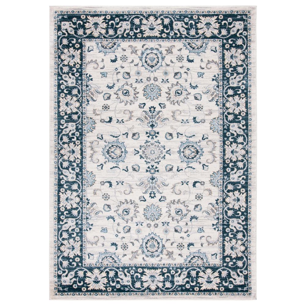 Safavieh Isabella 4" x 6" Cream and Navy Area Rug, , large
