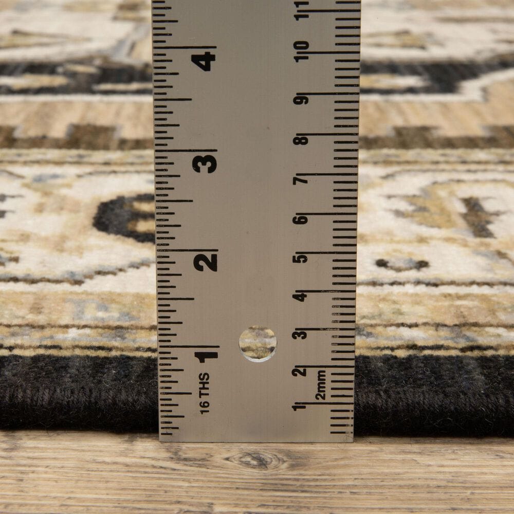 Oriental Weavers Acacia ACA08 Tan and Black 2'6" x 10' Runner, , large