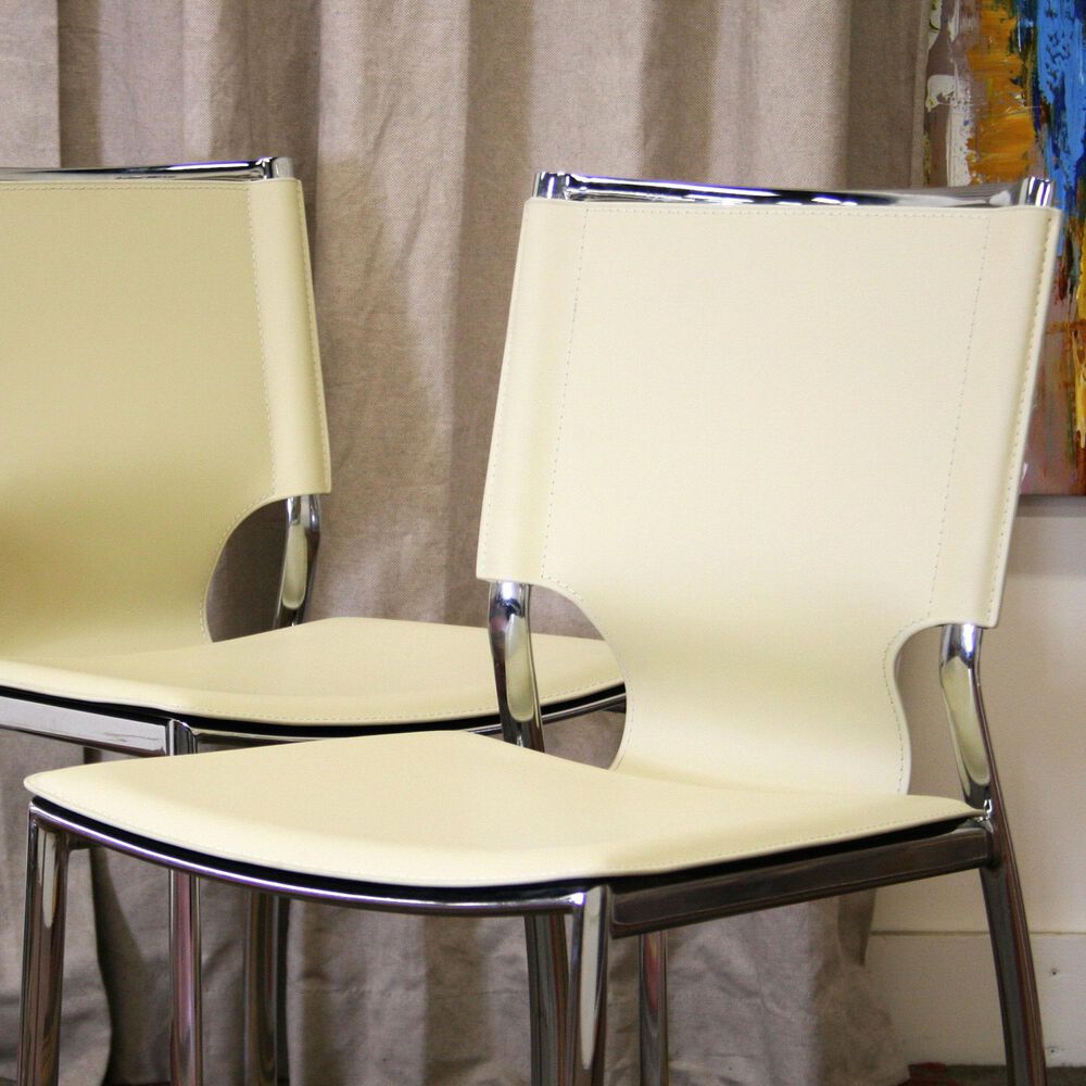 Baxton Studio Montclare Side Chair in Chrome (Set of 2), , large
