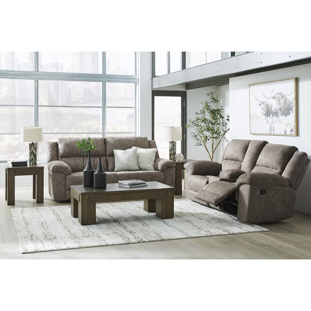 Ashley Laresview Manual Reclining Loveseat in Fossil, , large
