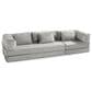 Jaxx Unsofa Stationary Sofa in Mouse Grey Velvet, , large