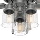 Hunter Hartland 44" Ceiling Fan with LED Lights in Matte Silver, , large
