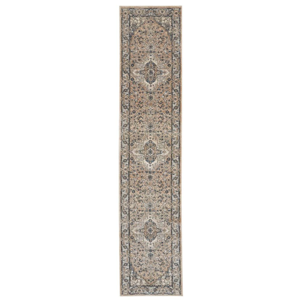 Nourison Quarry QUA05 2"2" x 12" Beige and Grey Runner, , large