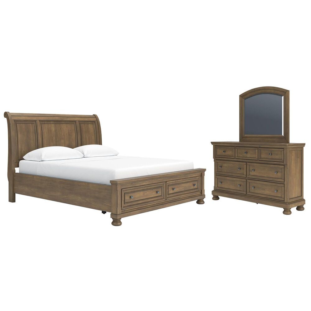 Ashley Feddinger 3-Piece California King Storage Bedroom Set in Chestnut Brown, , large