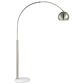 Renwil Aglow Floor Lamp in Plated Brushed Nickel and White, , large