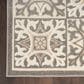Nourison Aloha Damask 7"10" x 10"6" Ivory and Grey Indoor/Outdoor Area Rug, , large