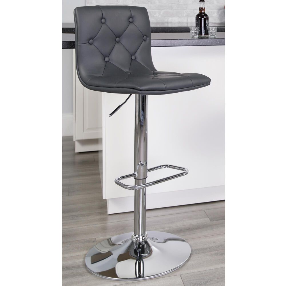 Flash Furniture Adjustable Barstool in Gray, , large
