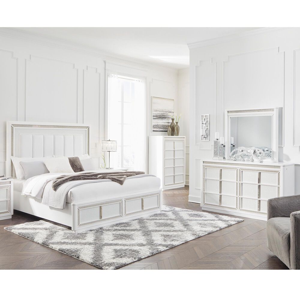 Millenium Chalanna 3-Piece King Bedroom Set in White Lacquer, , large